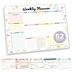 Weekly Planner Pad - 52 Easy Tear-Off Sheets Notepad,11x8.5in Weekly Planner Sheets, Weekly To Do List Notepad