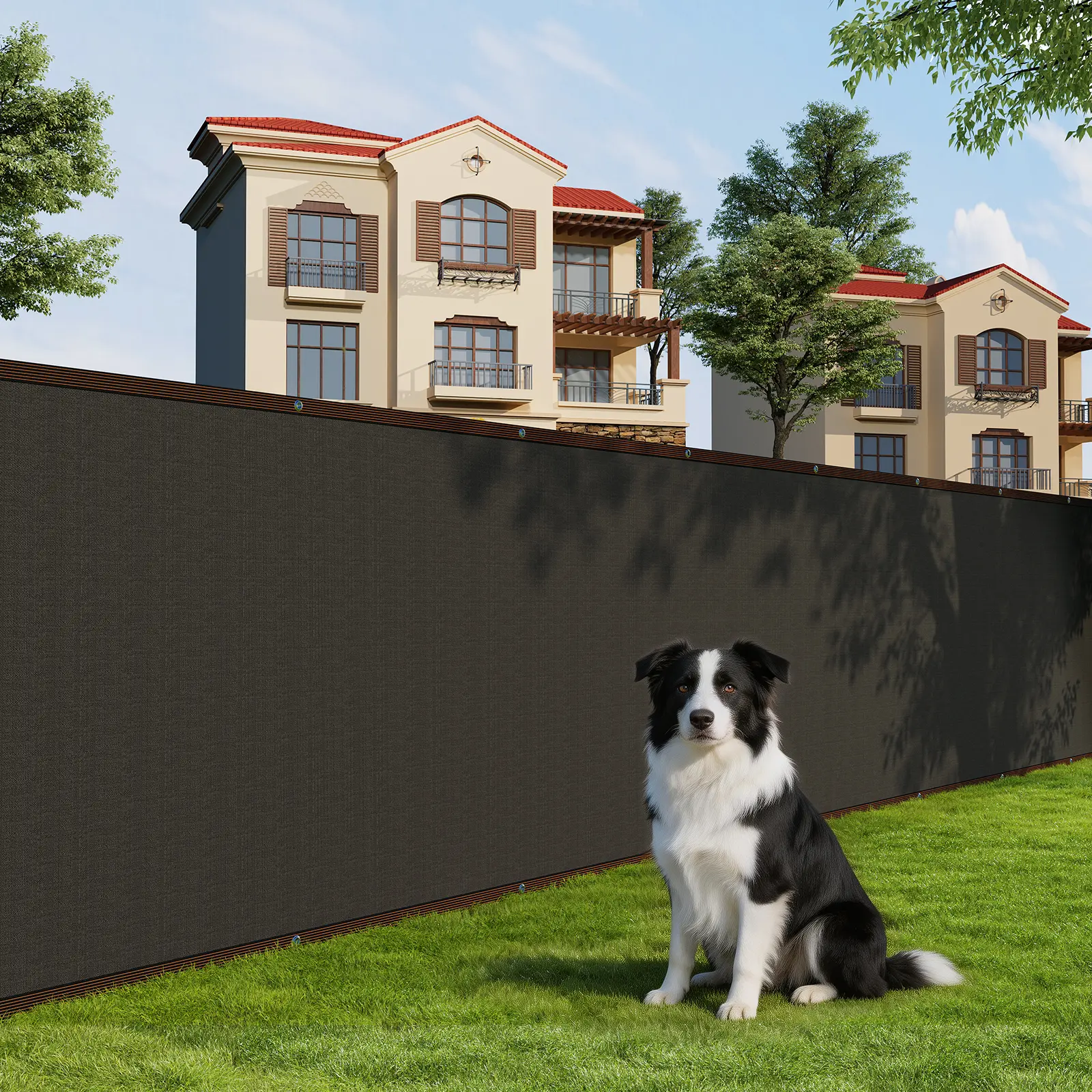 90% Shade Privacy Fence Screen, 170GSM Heavy Duty HDPE Outdoor Fence Cover, UV Protected Weather Resistant Privacy Screen with Reinforced Grommets, Ideal for Garden, Patio, Yard and Pool Area
