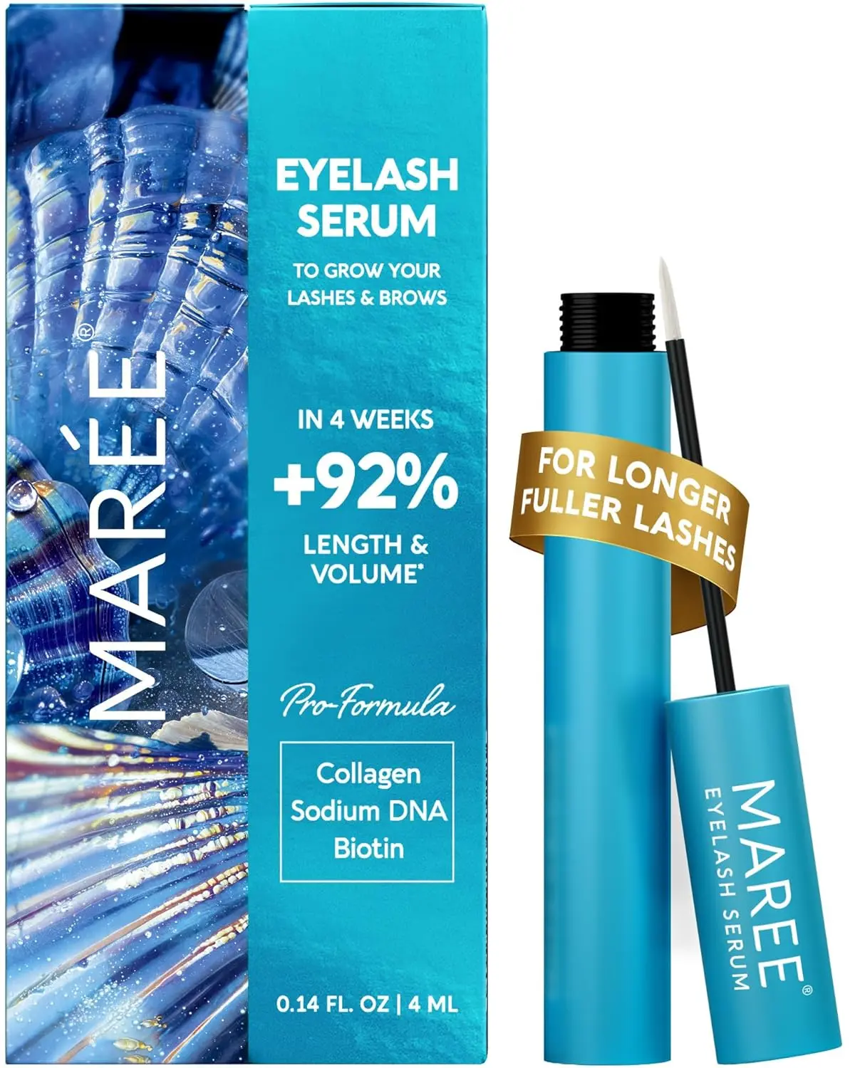 Eyelash Serum To Grow Lashes & Brows MAREE - Eye Lash Serum for Growth Without Prostaglandin - 0.14 FL OZ