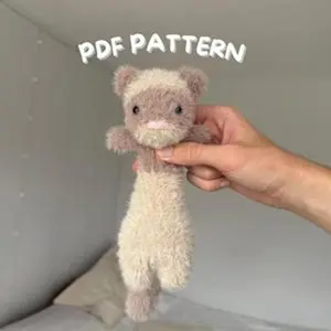 Floppy Ferret Crochet  Adorable Amigurumi Toy DIY Craft Kit