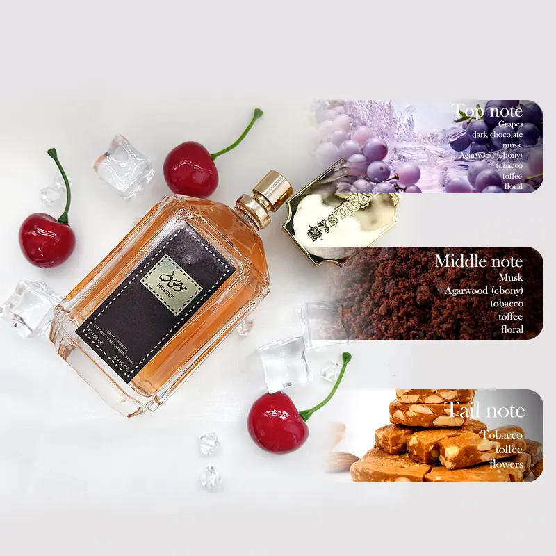 Arabian Perfume Mousuf EDP Spray for Unisex 100ML (3.4 FL.OZ) Sweet Chocolate, Fruity, Musk Long Lasting Strong Fragrance Perfume for Women&Men
