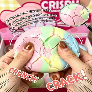Super Relaxing Crunchy Handmade Ball with Calming Asmr Sounds, Stress Relief Wax Shell, Ideal for Parties and Gifts, Squishy Stress Balls