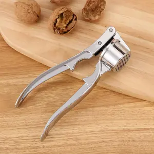 3-in-1 Multifunctional Aluminum Garlic Press Easy To Use For Garlic Mashing Walnut Cracking Bottle Opening