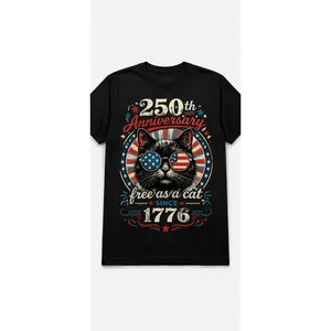 250th Anniversary Cute Cat Design Short Sleeve TSh