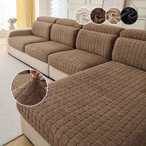 All-Season Universal Sofa Cover, Soft Polar Fleece Material, High Elasticity, Anti-Slip, Pet Friendly, Detachable and Elastic Sofa Slipcover, Stretch Sofa Cover