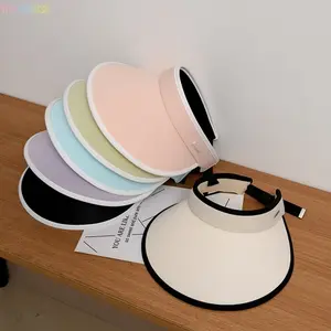 Women's Unisex Foldable Wide-Brim Sun Visor Hat - UV Protection, Breathable, Lightweight Open-Top Sun Cap, Portable Packable Outdoor Hat for Travel, Beach, Summer Daily Wear