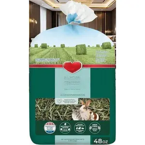 Natural Hay Blend for Small Pets, Timothy & Orchard Grass Mix, 48 oz Nutrient-Rich Forage, Reusable Feeding Hay, Digestive Health Support for Rabbits & Guinea Pigs cat exercise wheel