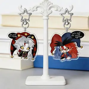 Freak Circus Star Charm Keychain, Anime Cartoon Pendant, Student Backpack Decoration, Creative Gift for Fans