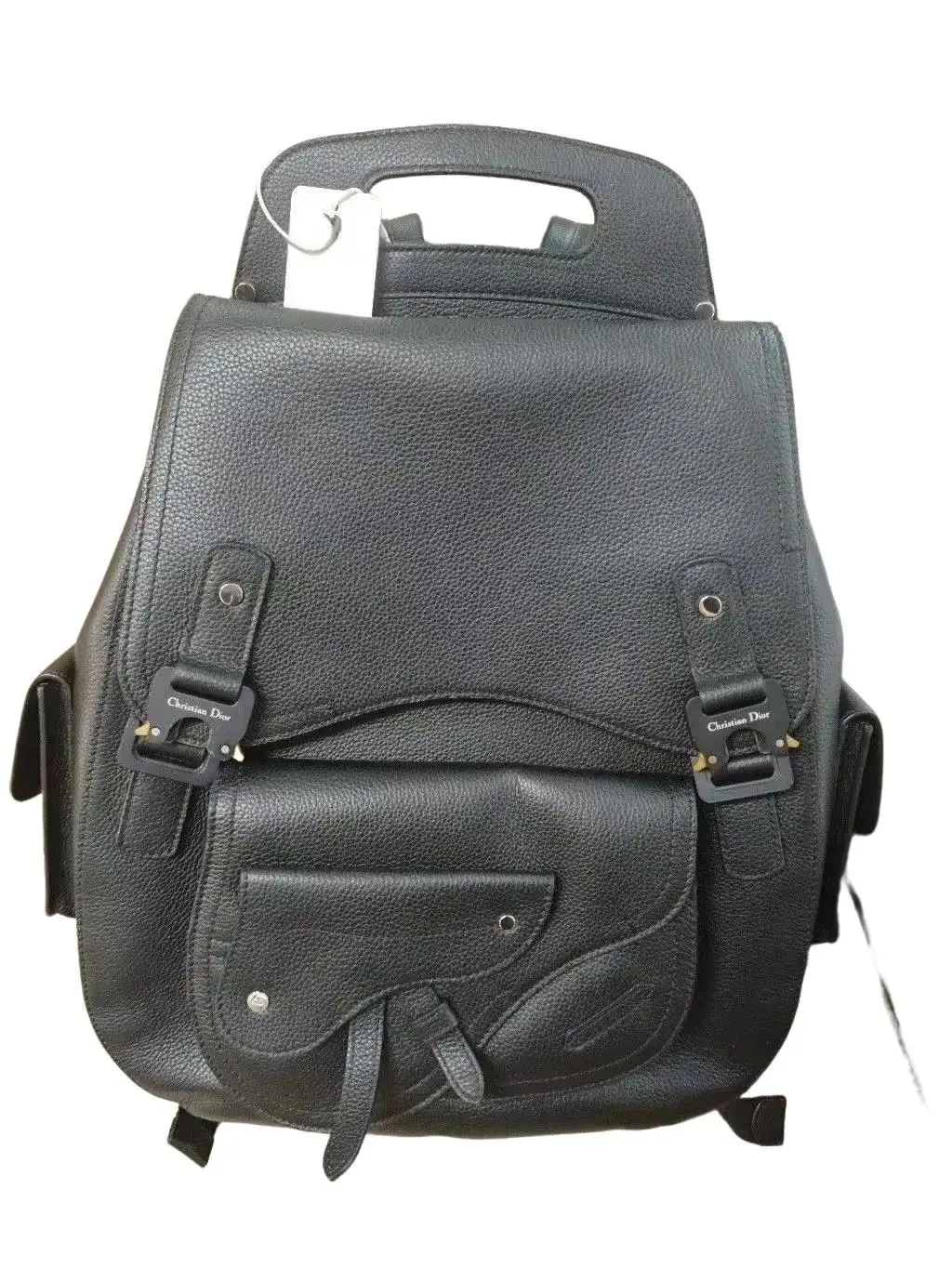 Pre-owned Dior Black Saddle Leather Backpack (SZ 51703), Pre Loved Designer Backpacks
