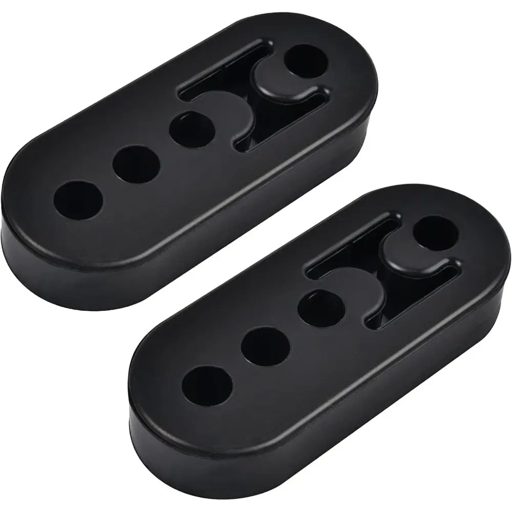 Universal 4-Hole EPDM Rubber Exhaust Hanger Insulator Mount Bushings - Adjustable, 4.25in×1.73in×0.9in, Vibration Dampening, 4 Holes Set (4PCS) for Automotive & Motorcycle Use