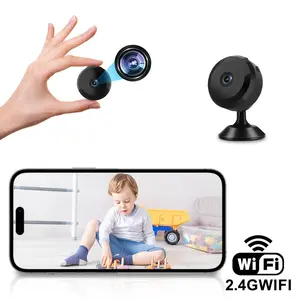 Rechargeable Mini WiFi Security Camera, 2.4GHz, Wide Angle, Remote Viewing, Home Security Micro Camera, Compatible with Alexa