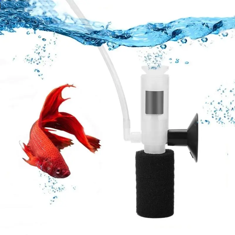 Mini Reverse Air Lift Water Fairy Filter, Small Fish Tank Aerobic Biofilter, Oxygenating Filtration Device, Non-Suction Cleaner, Aquarium Filters, Aquarium Accessories, Aquarium Supplies