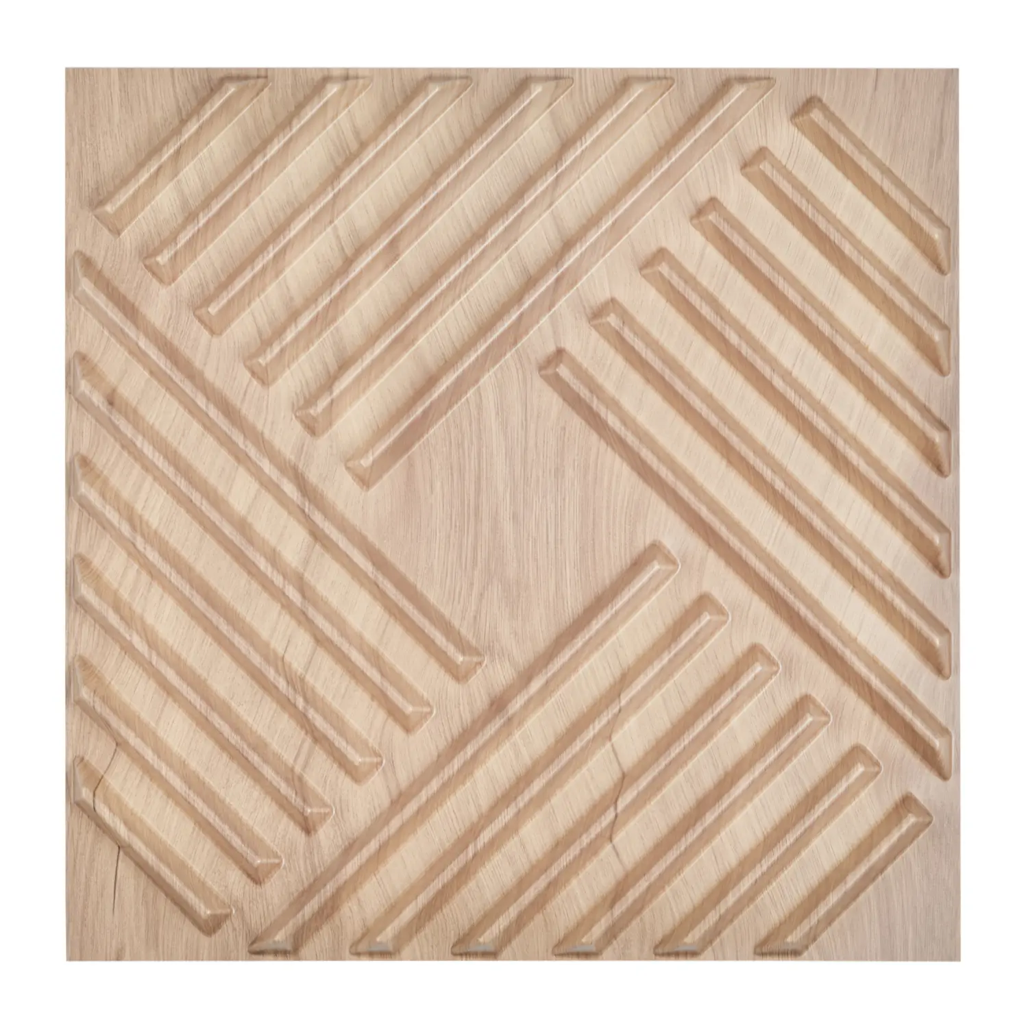 VEVOR Realistic PVC 3D Wall Panels (12-Pack, 19.7x19.7in, 32 Sq.Ft Coverage) - Cuttable Artistic Slats, Modern Minimalist Light Wood Accent Board, Mould-Proof Self-Adhesive Waterproof, Decoration for Living Room Bedroom, Father's Day Gift, Pvc Board