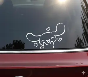 Cinnabon Peeker Sticker, Cinnabon hello kitty Kawaii Car Decal