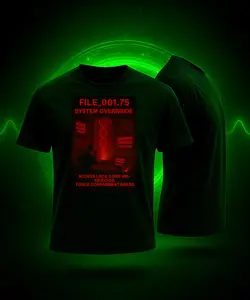 THE BLACKROOM WAVE FILE_001.75 – System Override T-Shirt | Oversized Unisex Graphic Tee, Classified Files Drop