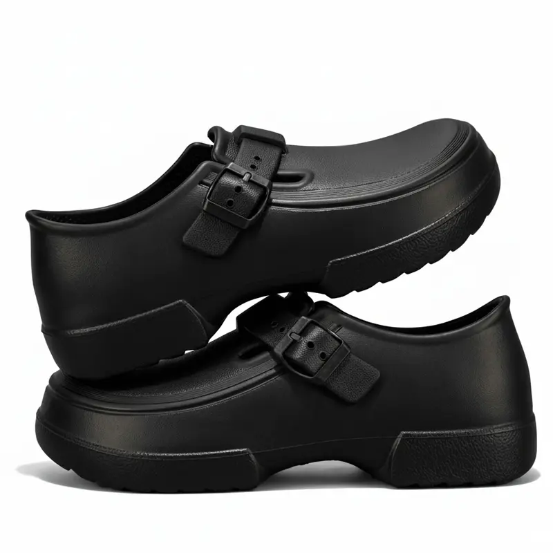 TEER Anti-slip Work Clogs, Professional Waterproof and Oil-proof, Adjustable, Stylish and Soft, Suitable for Restaurants, Hospitals, Laboratories, and Nursing Homes Safety Shoes