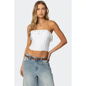 Litsa Ruffled Linen Look Corset