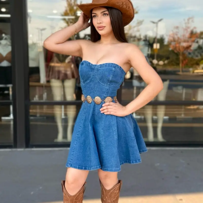 trf fitted denim dress - TikTok Shop trf fitted denim dress - TikTok Shop