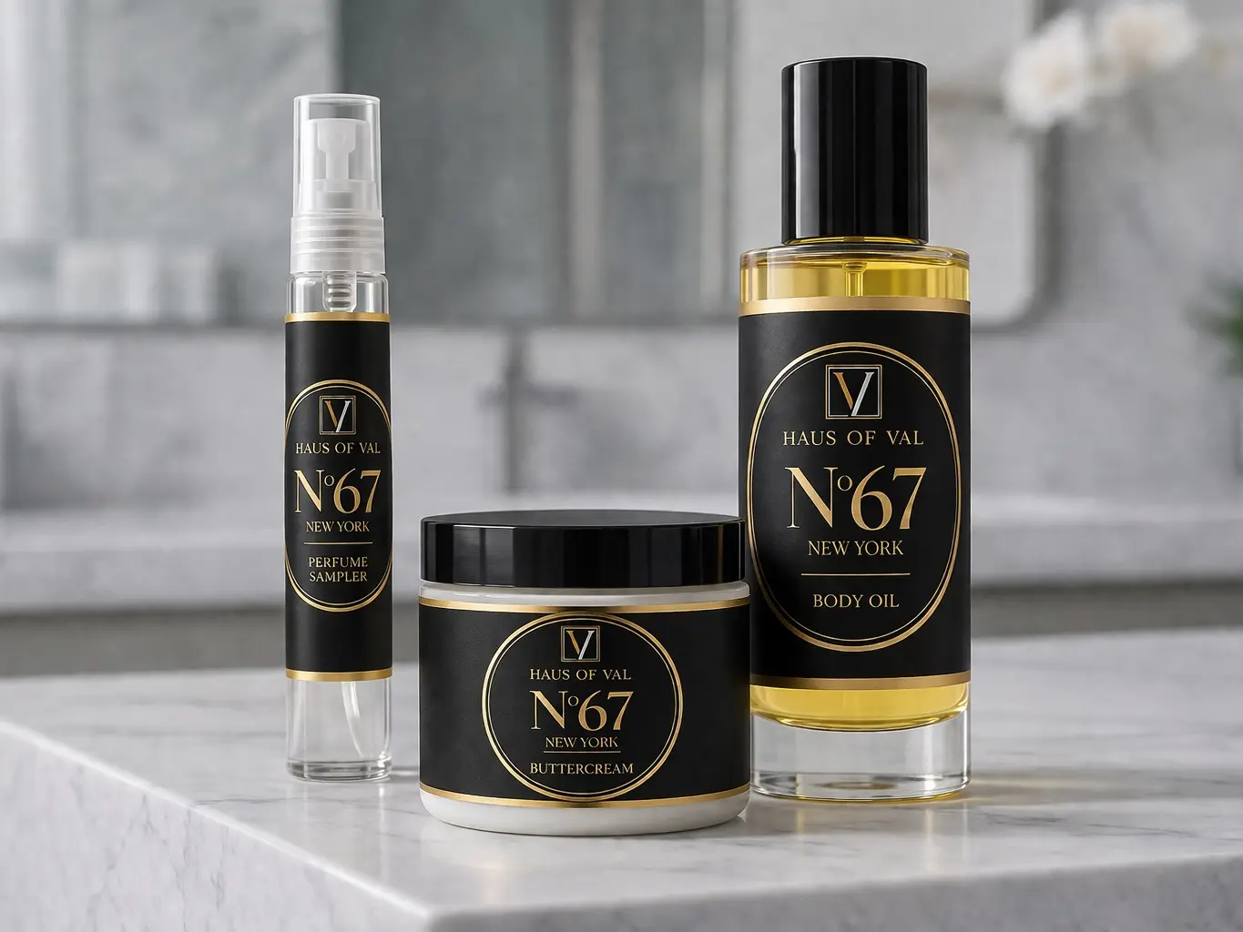 No. 67 Sample Buttercream Trio Sizes 2 Oz Buttercream, 2 Oz Body Oil and 12 Ml Parfum