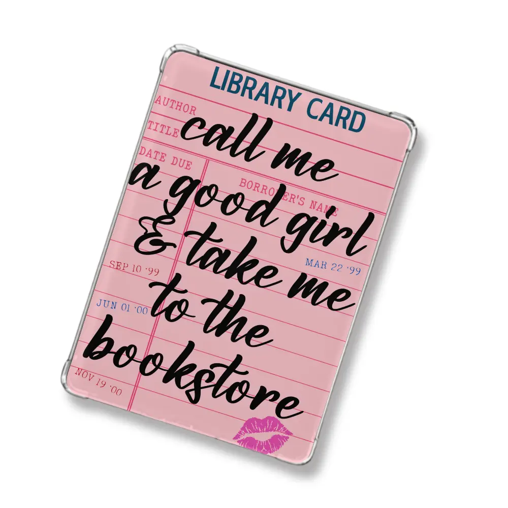 CMAGG Vintage Library Card Look Kindle Insert for Clear Case | Bookish Accessories
