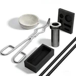 Metal Casting Kit with Graphite Mold & Crucible Tongs  Complete Jewelry Melting Tools for Gold, Silver & Precious Metals