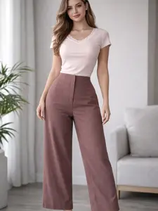 Casual Linen Wide Leg Trousers