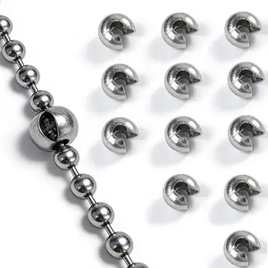 12 Pack Ball Chain Stops - Large 10mm Chain Stoppers Compatible with #10 and #13 Beaded Ball Chain