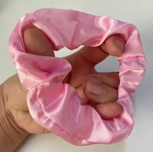 Free Gifts Blush Theme Scruchies Velvet Elastics for Women