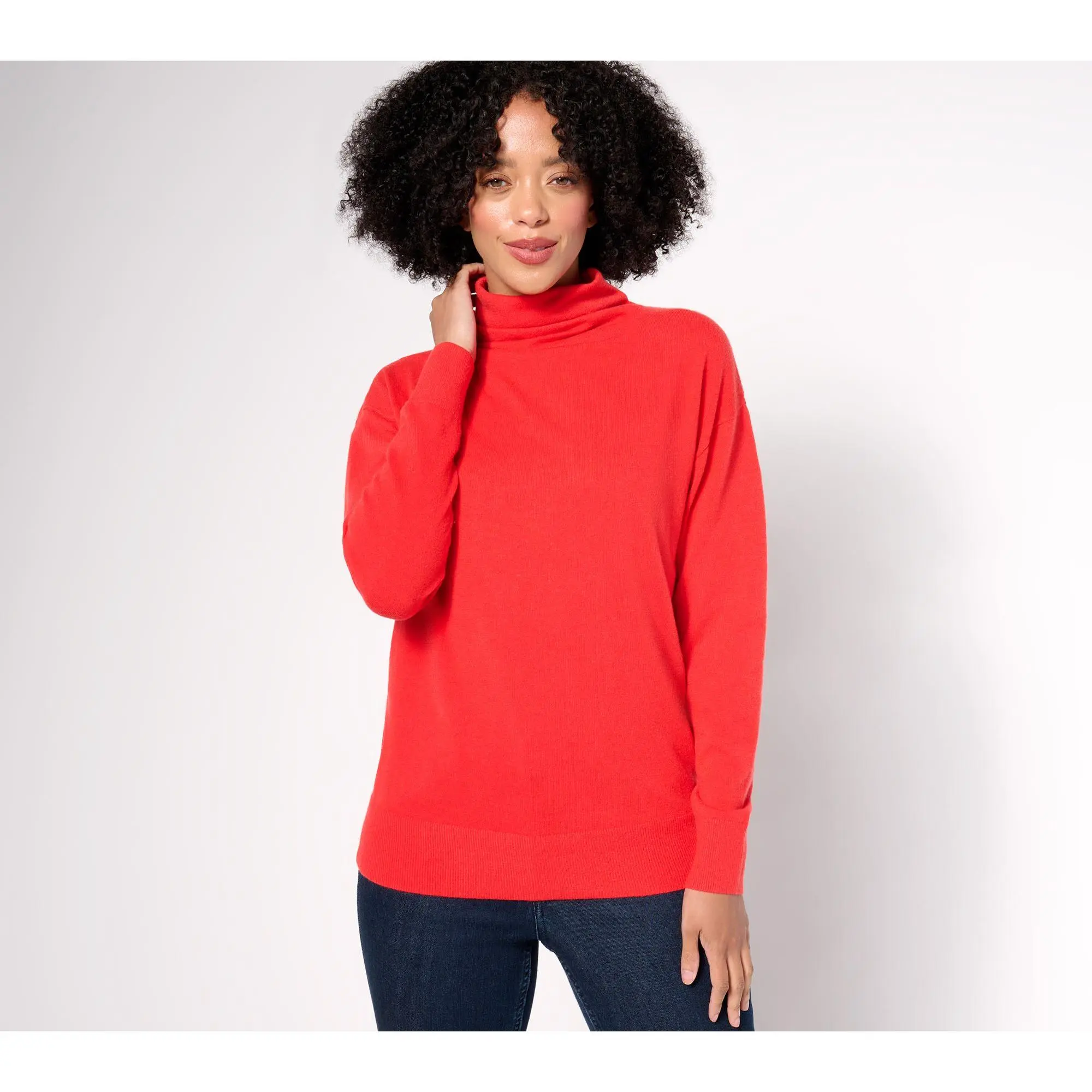 BEAUTIFUL by Lawrence Zarian Gathered Turtleneck Sweater