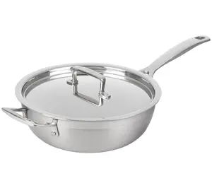 Le Creuset 3 Quart Stainless Steel Saute Pan with Lid Le Creuset 3 Quart Stainless Steel Saute Pan with Lid