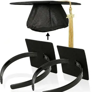 1/2 Pcs Graduation Cap Headband, Anti-fall Firm Hair Band for Graduation Cap, Graduation Gifts Hat Insert Accessories for Graduates, Students, Women Men Grad hat decorations Holder decorations Accessory, Keeps Hairstyle Fixed