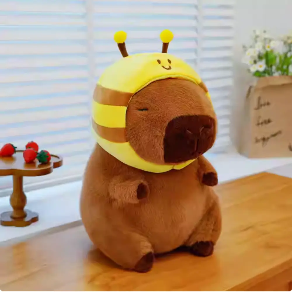 Capybara Plush Simulation Capibara Anime Fluffty Toy Cute Doll Stuffed Animals Soft Doll Plush Christmas Thanksgiving Gift
