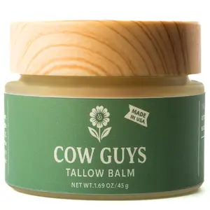 COWGUYS | ORIGINAL, Beef Tallow Balm, 100%, Grass-Fed, Grass-Finished, Whipped cream, Raw Honey, Essential Oil Mix, Natural Skincare,