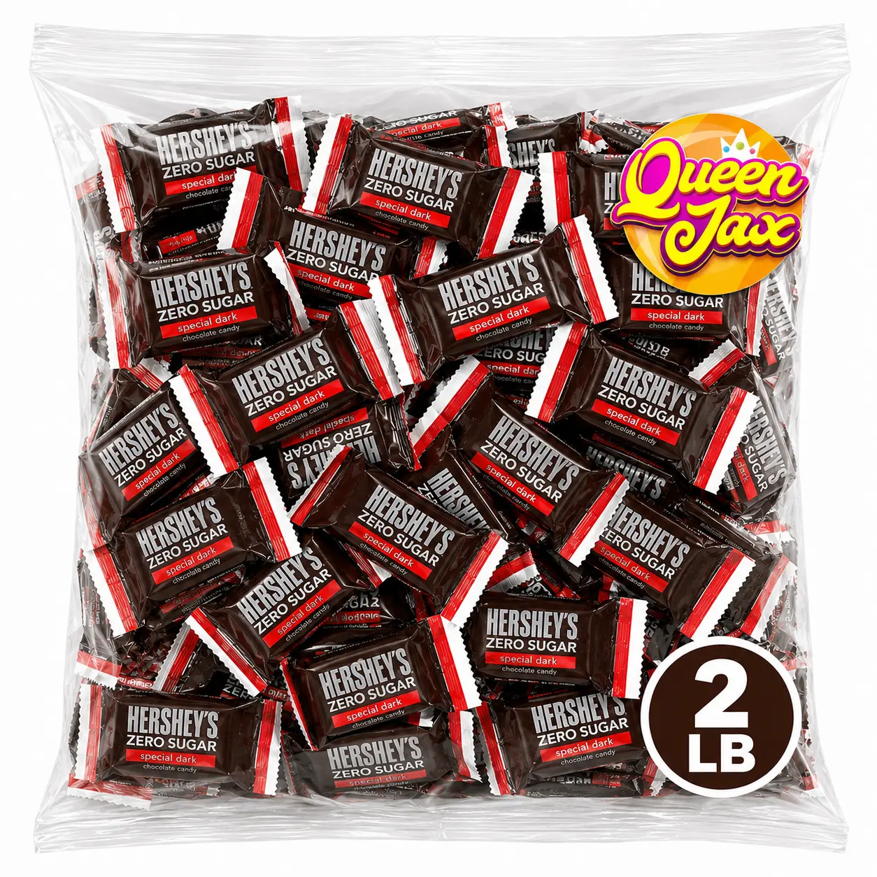 Zero Sugar Special Dark Chocolate - 2 Pound Bag - Bulk- Individually Wrapped