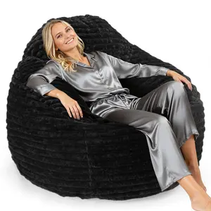 Bean Bag Chair, 39 Inch Bean Bags for Adults and Kids, Chair with Memory Foam Filled, Bean Bag Couch with Backrest and Armrests, Comfy Sofa for Living Room, Bedroom and Dorm