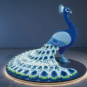 5823pcs Peacock Building Blocks Set, Building Block Model, High Difficulty Construction Toy, Perfect Christmas Gift, Educational and Fun Playset