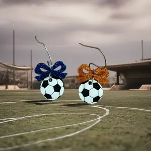 Bassett Bengals  Bow Soccer earrings