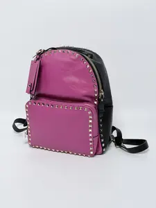 Pre-owned Valentino Leather Backpacks Valentino Garavani Rockstud Backpack JX202VL