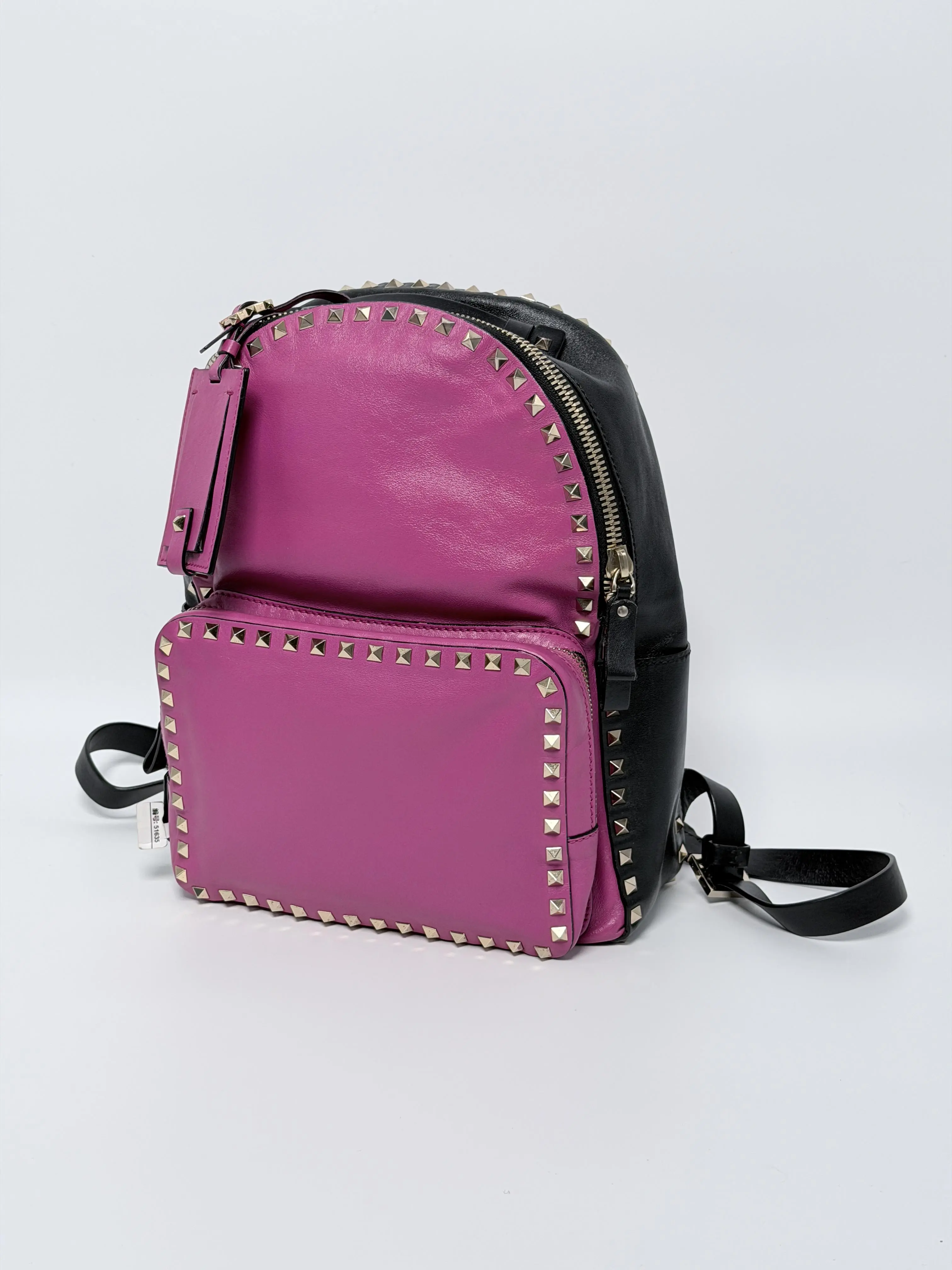 Pre-owned Valentino Leather Backpacks Valentino Garavani Rockstud Backpack JX202VL