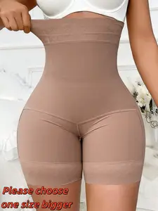 1 Count Colombian Fajas High Waist Shapewear Shorts, Fajas, Comfortable Shapewear Womenswear Breathable Smooth Zipper, Tummy Control Butt Lift Seamless Shapewear Bottoms, Shapewear Shorts Compression Lace Panties, Suitable For Training Or Sports