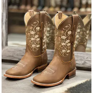 071 Jazmin Tan Womens Western Leather