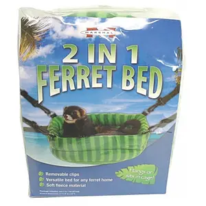 212 MAIN 2-in-1 Ferret Bed, Soft Fleece Material, Assorted, FP-367, Removable Clips, Fits Any Ferret Home