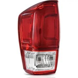 OEDRO Driver Left Side Tail Light OE Replacement Compatible With 2016-2022 Tocoma Taillights Assembly Pickup Brake Rear Lamps - Red Clear