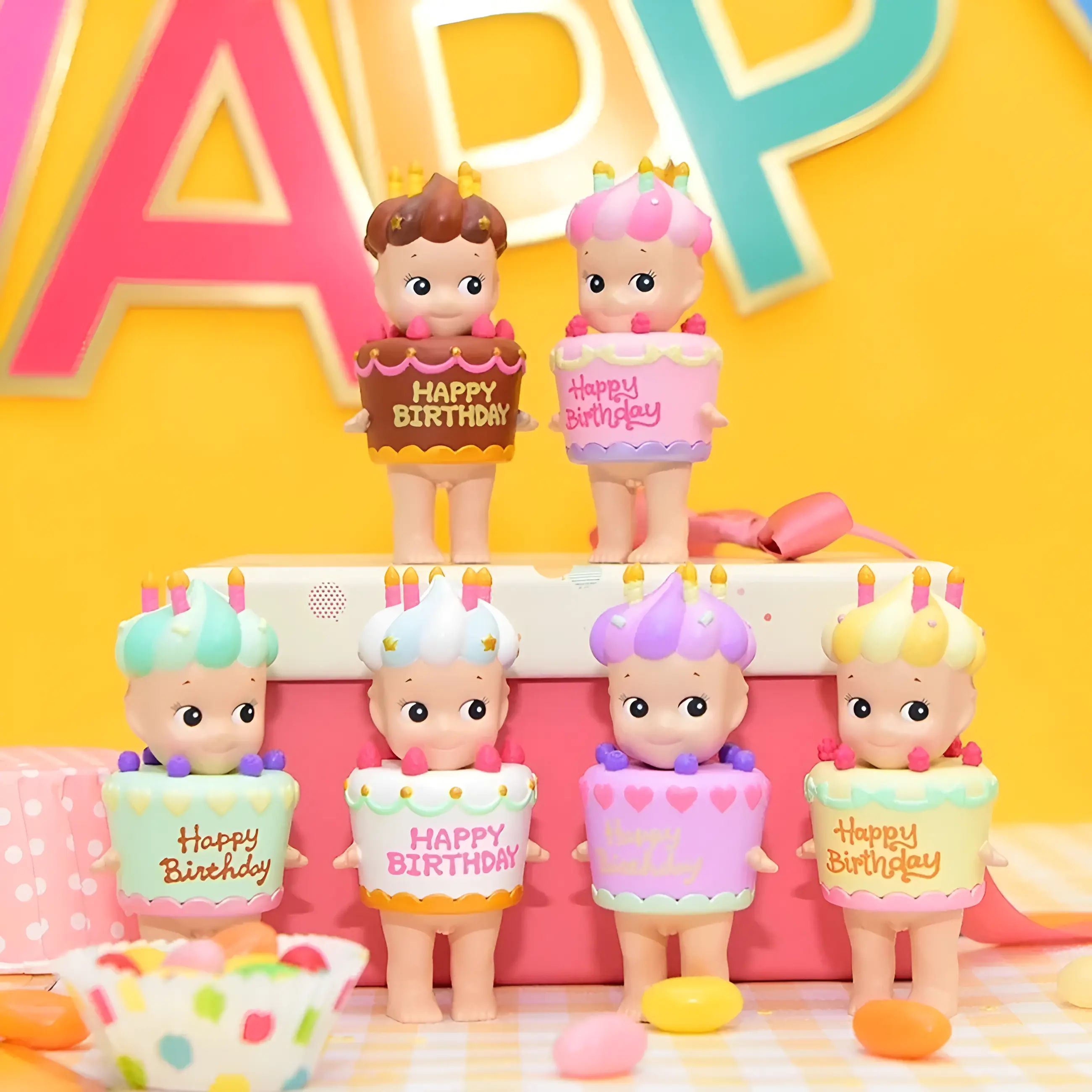 Sonny Angel Birthday Cake Series Blind Box | Mystery Mini Figure Collectible Toy | Kawaii Anime Doll | Sealed Surprise Gift