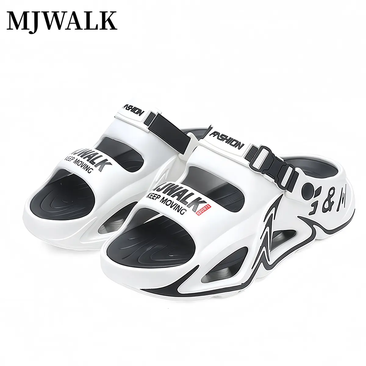 [MJWALK]EVA Non-Slip Slippers Multi-Functional Sandals Antibacterial Anti-Odor Thick Sole Heightening Light Easy to Clean Indoor & Outdoor outdoorfun