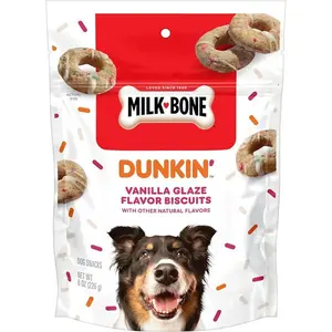 Dunkin' Vanilla Glaze Flavor Dog Biscuits with Other Natural Flavors, 8 oz Bag