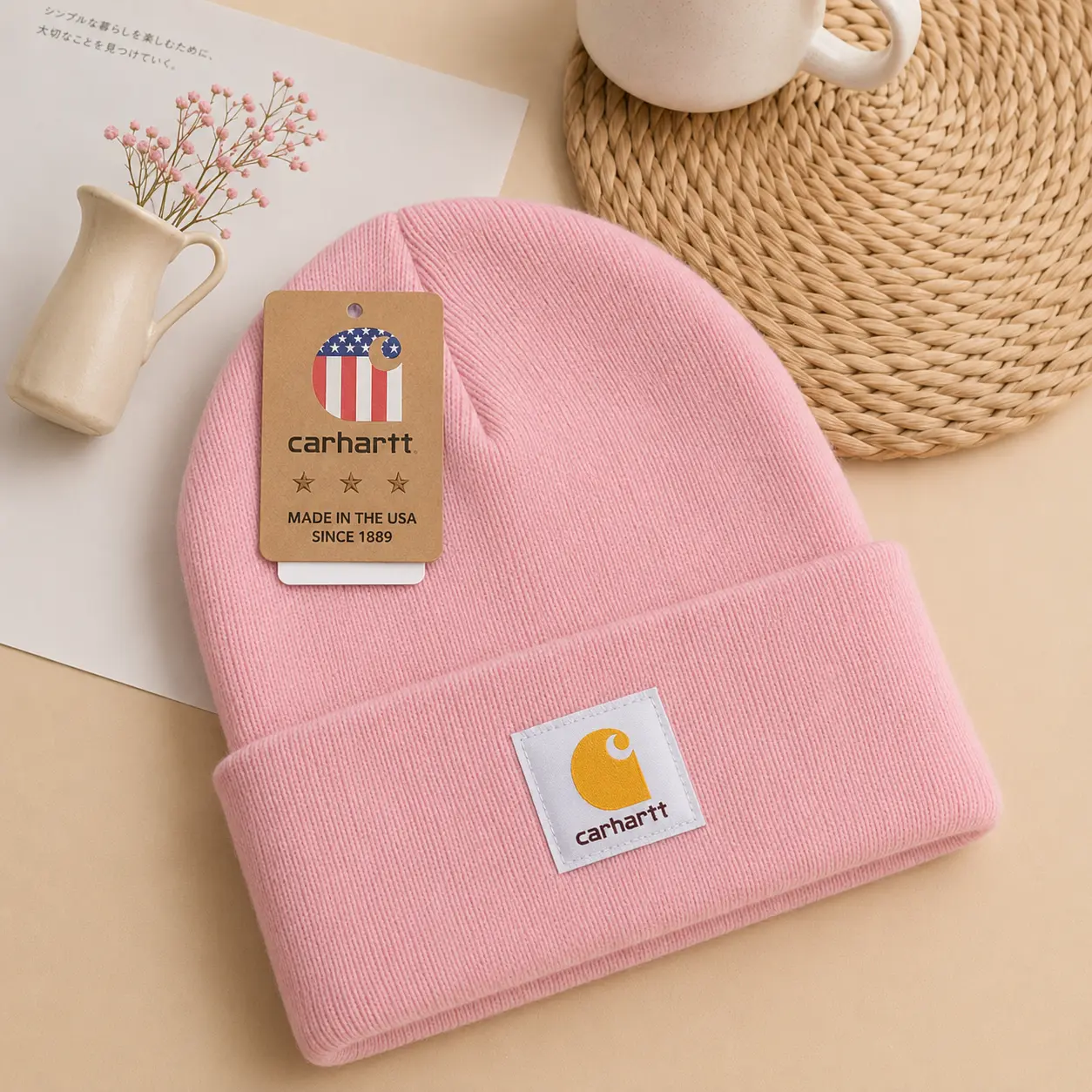 Carhartt A18 Winter Beanie for Men Women – Classic Cuffed Knit Hat, Warm Ribbed Stretch Fabric, Unisex Skull Cap, Outdoor Workwear Style, Casual Streetwear Fashion, Comfortable Lightweight Fit, Cold Weather Essential, Trendy Winter Accessory