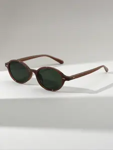 Vintage Rivet Decor Oval Frame Sunglasses, Trendy Casual Full Rim Sunglasses for Everyday Use, Fashion Accessories for Outdoor Activities