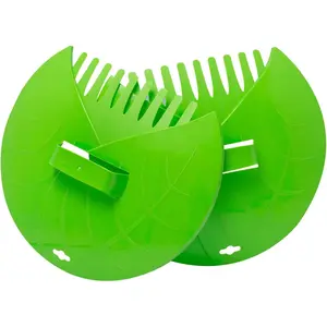1set Leaf Scoops and Hand Rakes,Leaf Claws for Picking up Leaves,Grass Clippings and Lawn Debris,Light Green,2pcs