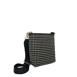 Milano Slim Crossbody Bag - Black Ivory